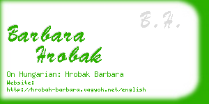 barbara hrobak business card
